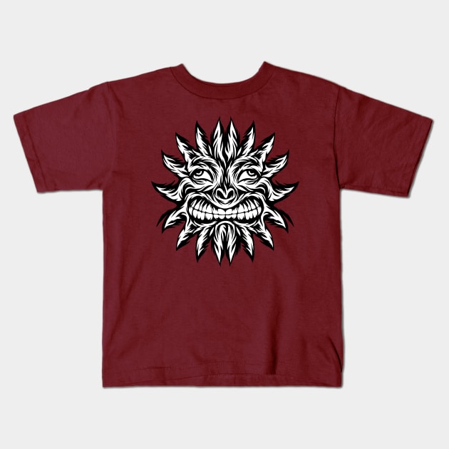 Polynesian Sun Kids T-Shirt by rlmf